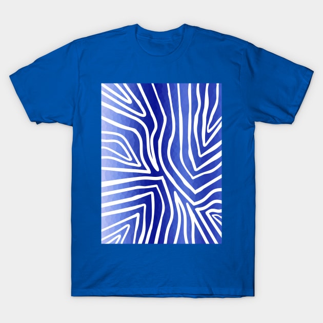 ZEBRA Stripes Blue And White T-Shirt by SartorisArt1